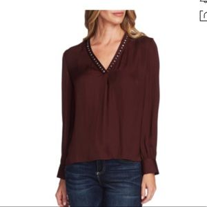 Vince Camuto studded popover blouse.